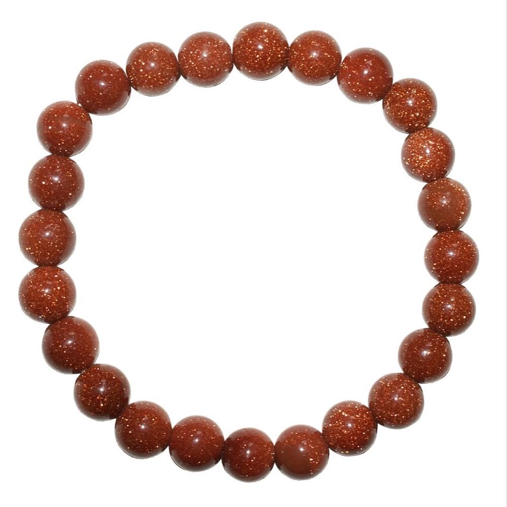 8MM Gold Sandstone Bracelet